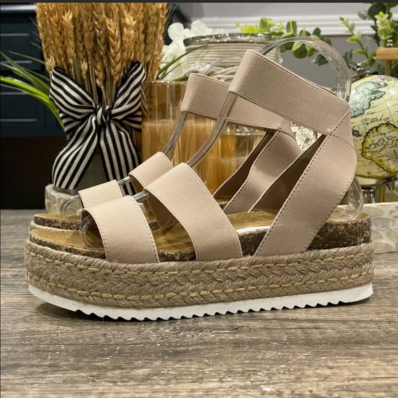 Steve Madden | Shoes | Steve Madden Womens Kimmie Flatform Espadrille  Sandals Tan | Poshmark